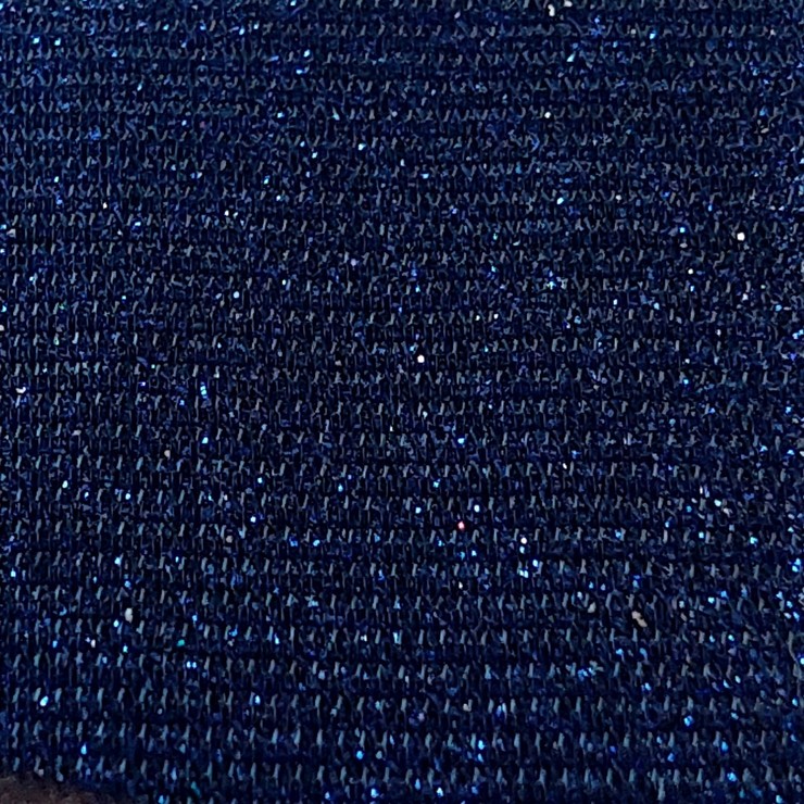 Трикотаж c люрексом и глиттером темно-синий