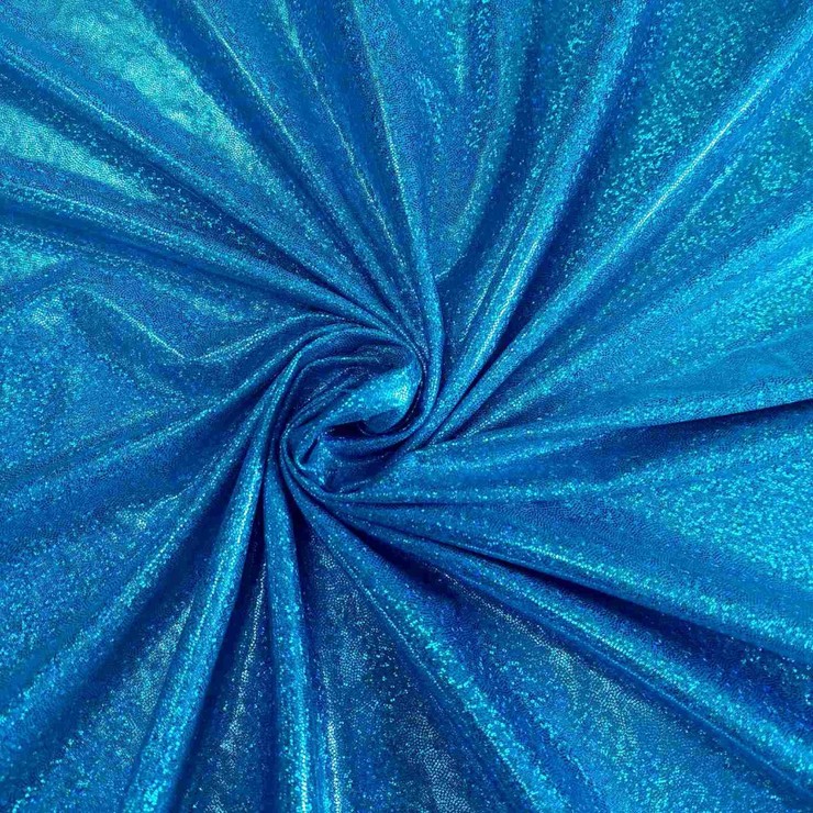 Трикотаж Голограмма голубой