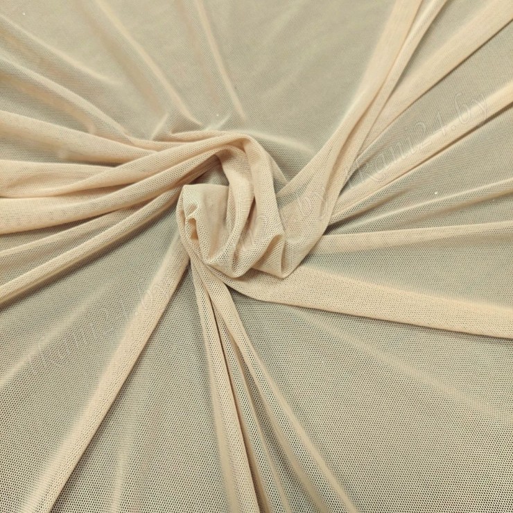 Сетка стрейч телесная