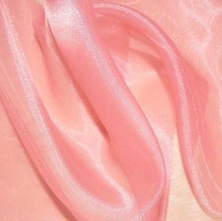 Органза блестящая cветло-розовая