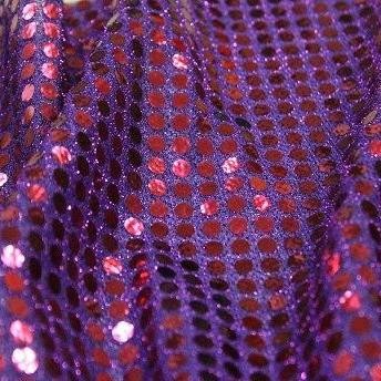 Пайеточная Ткань Копейка фиолетовая