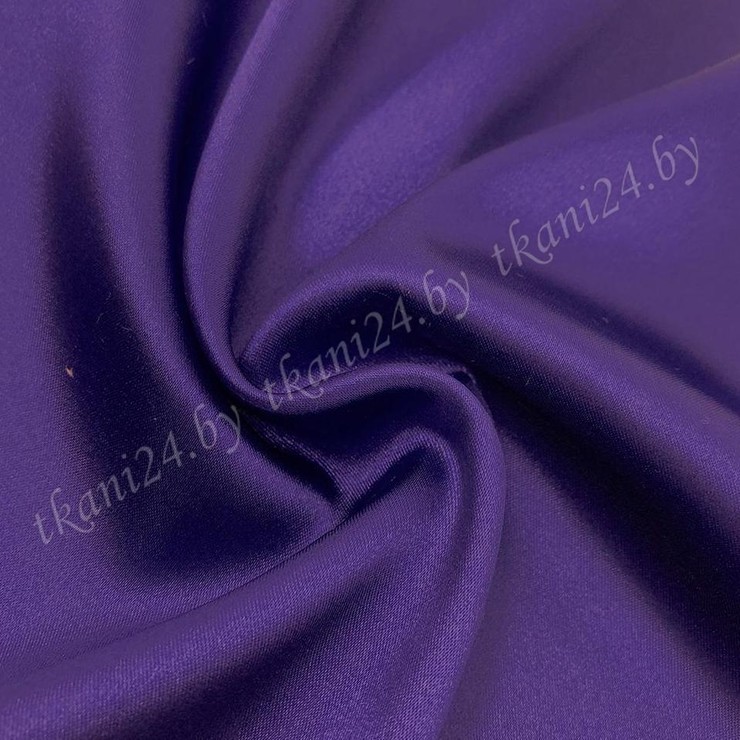 Атлас стрейч темно-фиолетовый